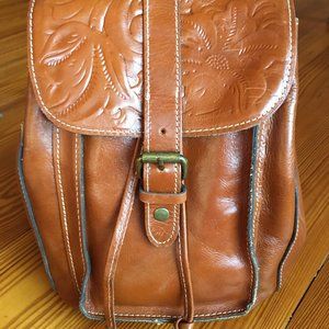 Patricia Nash Tooled Leather Aberdeen Backpack EUC